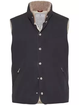Дутый жилет Brunello Cucinelli, черный