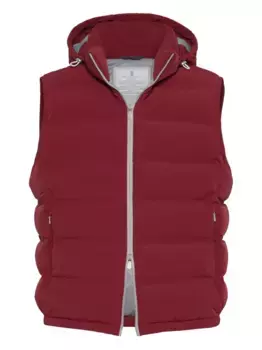 Дутый жилет Brunello Cucinelli, красный