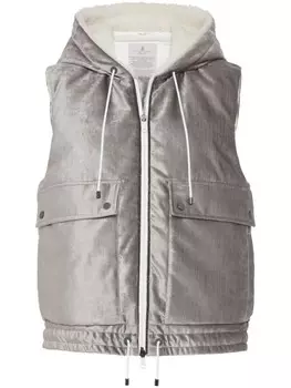 Дутый жилет Brunello Cucinelli, серый