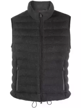 Дутый жилет Brunello Cucinelli, серый