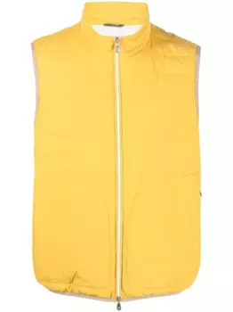 Дутый жилет Brunello Cucinelli, желтый