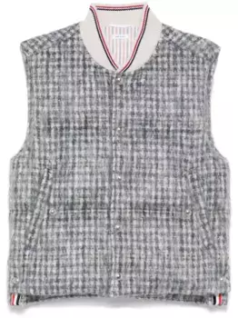 Дутый жилет Gunclub в клетку THOM BROWNE, черный
