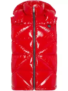 Дутый жилет Hexagon с логотипом Philipp Plein, красный