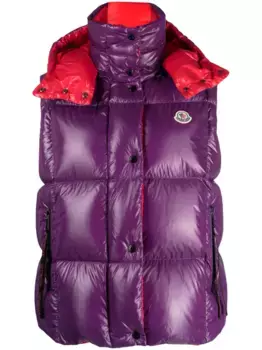 Дутый жилет Luzule с нашивкой-логотипом MONCLER, фиолетовый