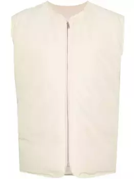 Дутый жилет на молнии JIL SANDER, нейтральный
