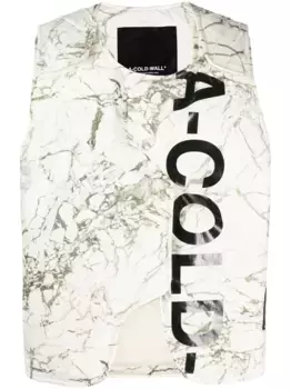 Дутый жилет Overset асимметричного кроя A-COLD-WALL*, нейтральный