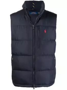 Дутый жилет Polo Pony с логотипом POLO RALPH LAUREN, синий