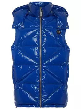 Дутый жилет с логотипом Hexagon Philipp Plein, синий