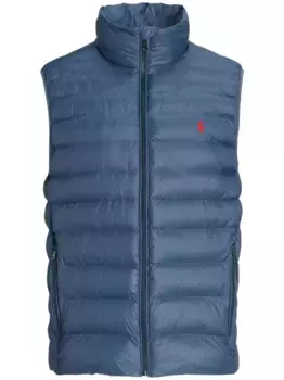 Дутый жилет с логотипом Polo Pony POLO RALPH LAUREN, синий