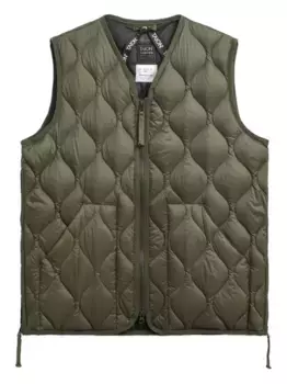 Дутый жилет с V-образным вырезом Taion, зеленый
