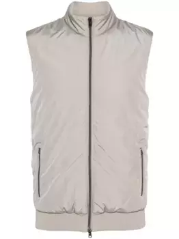 Дутый жилет со вставками Herno, серый