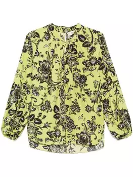 DVF Diane von Furstenberg блузка Rouba, зеленый