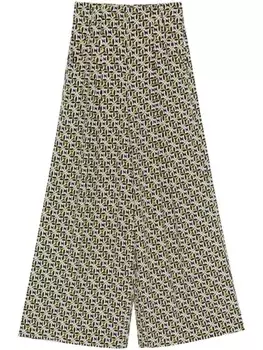 DVF Diane von Furstenberg брюки палаццо Bellini, зеленый