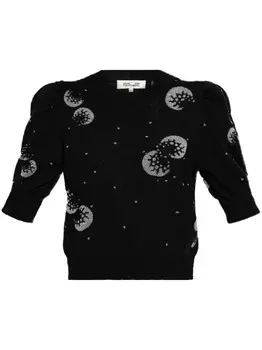 DVF Diane von Furstenberg джемпер с графичным принтом, черный