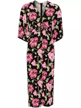DVF Diane von Furstenberg платье миди Valerie, черный