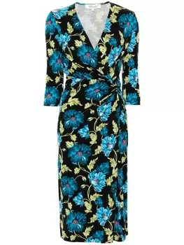 DVF Diane von Furstenberg платье миди Borris, черный