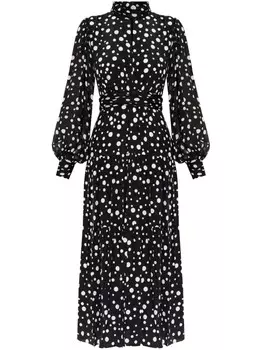 DVF Diane von Furstenberg платье в горошек, черный