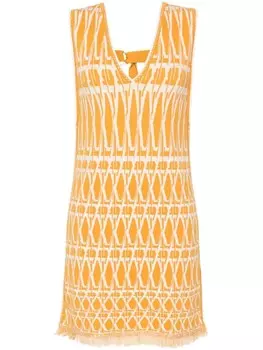 DVF Diane von Furstenberg трикотажное платье мини Reilly, желтый