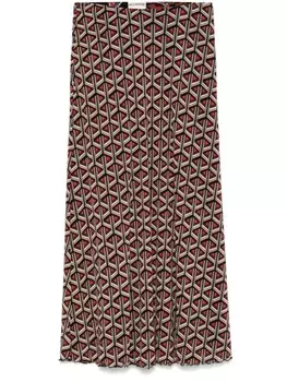 DVF Diane von Furstenberg юбка миди Darlene, красный