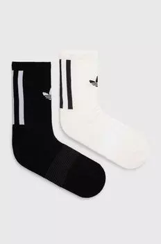 Две пары кашемировых носков Trefoil Premium Crew adidas Originals, белый