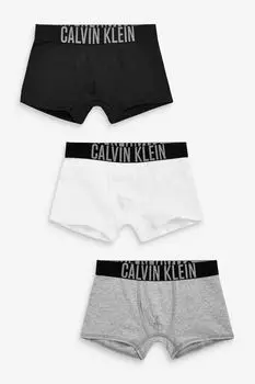 Две пары мощных боксёрских шорт Calvin Klein, черный