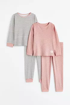 Две пары пижам из джерси H&M, розовый