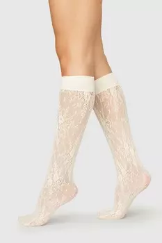 Две пары розовых кружевных носков Swedish Stockings, белый