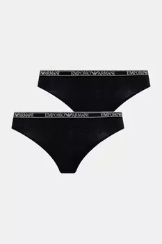 Две пары стрингов Emporio Armani Underwear, черный