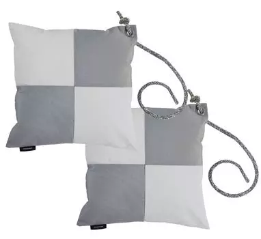 Две водоотталкивающие подушки серого/белого цвета с наполнителем Marine Business, морской