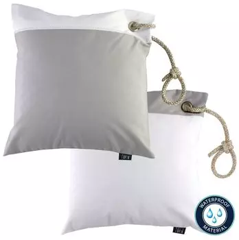 Две водоотталкивающие подушки светло-серого/белого цвета с наполнителем Marine Business