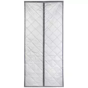 Дверная штора Maximex «Теплозащита 2-в-1», (1 шт.), 80x200 см, тепловая завеса, светоотражающая снаружи, непрозрачная, серый