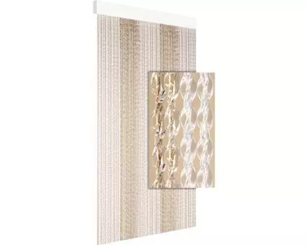 Дверная штора ПВХ Twinkle чёрный/серебристый 90х220см Degor