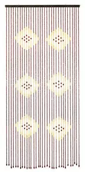 Дверная занавеска из крашеных деревянных бусин. zeitzone