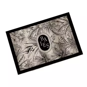 Дверной коврик в скандинавском стиле, противоскользящий, с прочным захватом, с рисунком растений/цветов, принтом, украшением, тонкая текстура, мягкий напольный коврик для ванной комнаты и туалета для входа-A, размеры: 50x80 см Stuttg, мультиколор