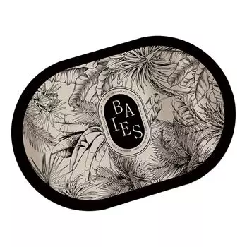 Дверной коврик в скандинавском стиле, противоскользящий, с прочным захватом, с рисунком растений/цветов, принтом, украшением, тонкая текстура, мягкий напольный коврик для ванной комнаты и туалета для входа B, размеры: 40x60 см Stuttg, мультиколор