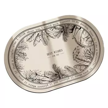 Дверной коврик в скандинавском стиле, противоскользящий, с прочным захватом, с рисунком растений/цветов, принтом, украшением, тонкая текстура, мягкий напольный коврик для ванной комнаты и туалета для входа-D, размеры: 40x60 см Stuttg, мультиколор