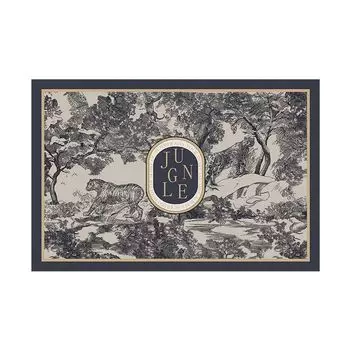 Дверной коврик в скандинавском стиле, противоскользящий, с прочным захватом, с рисунком растений/цветов, принтом, украшением, тонкая текстура, мягкий напольный коврик для ванной комнаты и туалета для входа-E, размеры: 40x60 см Stuttg, мультиколор