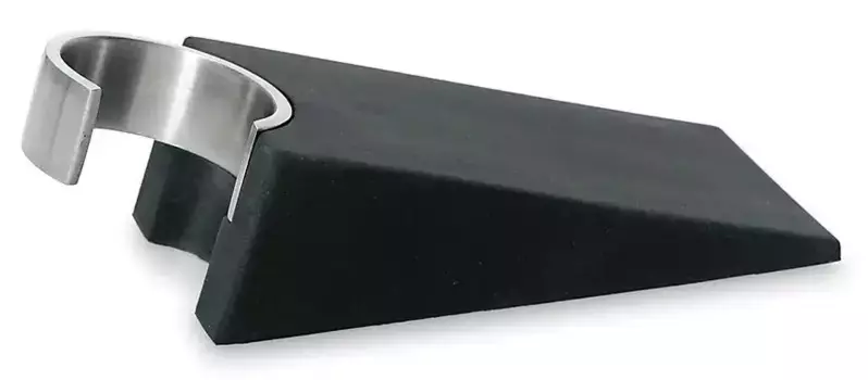 Дверной упор BLOMUS "WEDO", клиновидный 12х5 см, черно-серебристый