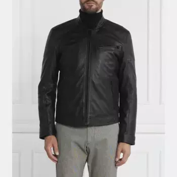 Двойная кожаная куртка стандартного кроя Joop!, черный