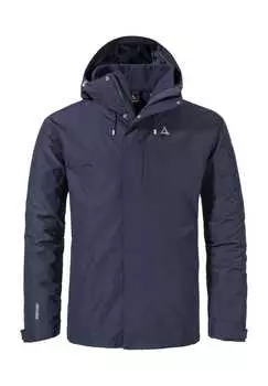 Двойная куртка "Окере" капюшон с завязками SchoFfel, синий