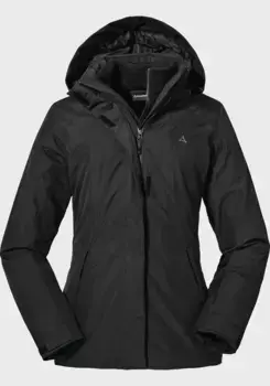 Двойная куртка с капюшоном Schffel "3in1 Jacket Partinello L", черный