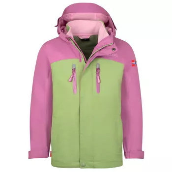 Двойная куртка Trollkids Girl's Bryggen 3in1, цвет Mallow Pink/Pistachio Green/Wild Rose
