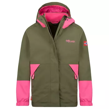 Двойная куртка Trollkids Kid's Kjerak 3in1, цвет Dusky Olive/Light Magenta