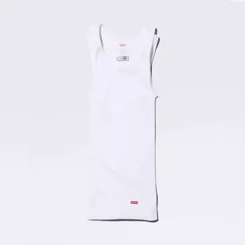 Двойная майка Supreme x MM6 Maison Margiela Hanes Tagless, белый