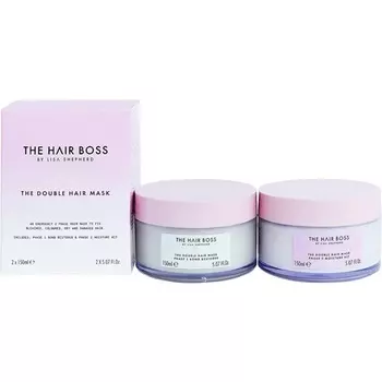 Двойная маска для волос The Hair Boss от Lisa Shepherd с гидролизованным кератином и гиалуроновой кислотой 2 x 150 мл The Hair Boss By Lisa Shepherd