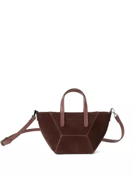 Двойная мини-сумка Brunello Cucinelli, коричневый