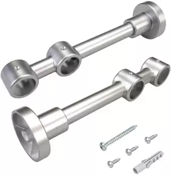 Двойная опора Liedeco, (1 шт.), для карнизов 20 мм Длина: 17,5 см, цвет silberfarben/matt