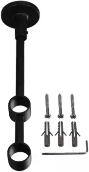 Двойная опора Liedeco, (1 шт.), для карнизов 20 мм Длина: 21 см, цвет anthrazit