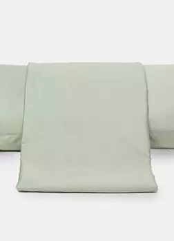 Двойная простыня из чистого хлопкового сатина Croff, зеленый