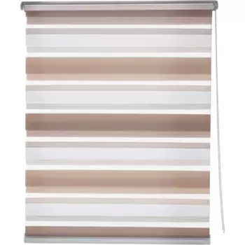 Двойная рулонная штора Bruno Banani «Barrow», светозащита, без сверления, свободно висит, фиксированный размер, полосы, цветовой градиент, зажимная опора, цвет sand